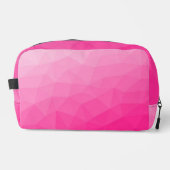 ホットピンクのグラデーションのジオメトリメッシュパターン ドップキット (正面)