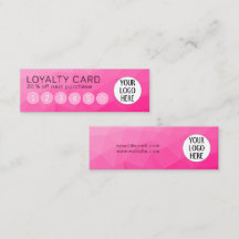 ホットピンクのグラデーションジオメトリックメッシュカスタムロゴ