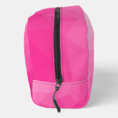 ホットピンクのグラデーションジオメトリメッシュパターンモノグラム ドップキット (右)