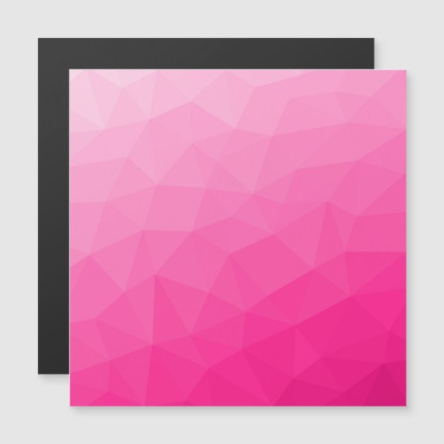 ホットピンクのグラデーションジオメトリメッシュパターン (正面/裏面)