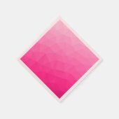 ホットピンクのグラデーションジオメトリメッシュパターン スタンダードカクテルナプキン (角)