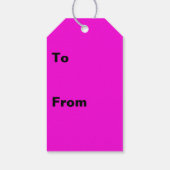 ホットピンクのグラデーションスターボウ ギフトタグ (裏面)