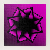 ホットピンクのグラデーションスターボウ ジグソーパズル (横)