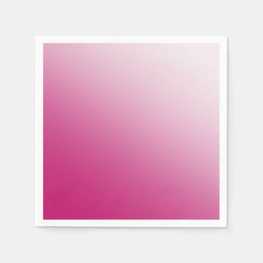 ホットピンクのグラデーション スタンダードカクテルナプキン (正面)