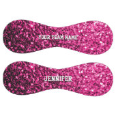 ホットピンクのグリッターがあなたの名前チームを輝かせる ソフトボール (パネル)