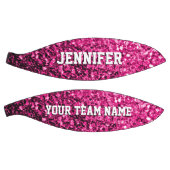 ホットピンクのグリッターがあなたの名前チームを輝かせる バスケットボール (パネル)