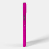 ホットピンクのシグネチャーモノグラム箔 Case-Mate iPhoneケース (裏面 / 右)