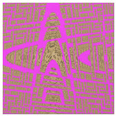 ホットピンクのジグザグヒョウ柄の柄の生地 ファブリック (クローズアップ)