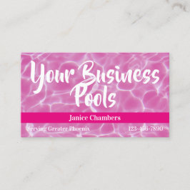 ホットピンクのスイミングプール写真 名刺