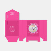 ホットピンクのスカーフを巻いたかわいい子犬の写真 フェイバーボックス (折り畳みなし)