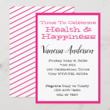 ホットピンクのストライプパーティー