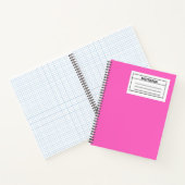 ホットピンクのスパイラルノートブック ノートブック (内部)