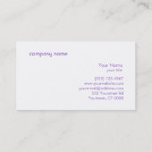 ホットピンクのスパークリーのシークンズビジネスカード 名刺 (裏面)