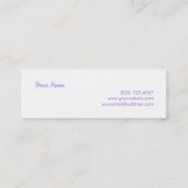 ホットピンクのスパークリーのシーニー名刺 スキニー名刺 (裏面)