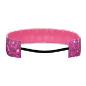 ホットピンクのスパークルフェイクグリッター アスレチックヘッドバンド (裏面)