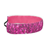 ホットピンクのスパークルフェイクグリッター アスレチックヘッドバンド (左)