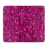 ホットピンクのスパークルフェイクグリッター カッティングボード (正面)