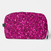 ホットピンクのスパークルフェイクグリッター ドップキット (正面)