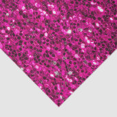 ホットピンクのスパークルフェイクグリッター 薄葉紙 (詳細)
