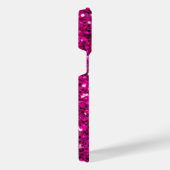 ホットピンクのスパークルフェイクグリッター iPhoneケース (右側面)