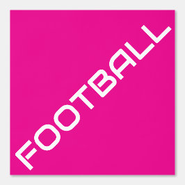 ホットピンクのスポーティな対角ホワイトサッカー文字 壁紙