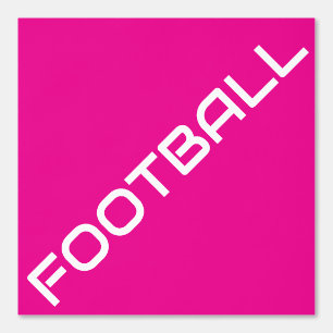 ホットピンクのスポーティな対角ホワイトサッカー文字 壁紙