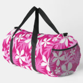 ホットピンクのティアパターン ダッフルバッグ (右コーナー)