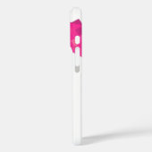 ホットピンクのハートドラゴンの白 Case-Mate iPhoneケース (裏面 / 左)