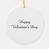 ホットピンクのハートフェイクスパークルズパターンモノグラム セラミックオーナメント (裏面)