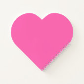 ホットピンクのハート形のノートブック ノートブック (裏面)