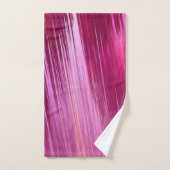 ホットピンクのバスルーム用タオルセット バスタオルセット (ハンドタオル)