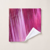 ホットピンクのバスルーム用タオルセット バスタオルセット (ウォッシュタオル)