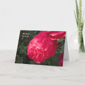 ホットピンクのバラ - 母の日のためのパーソナライズされたカード カード (裏面)