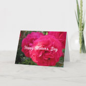 ホットピンクのバラ - 母の日のパーソナライズカード カード (正面)