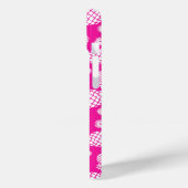 ホットピンクのパイナップルと花柄 Case-Mate iPhoneケース (裏面 / 左)