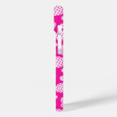 ホットピンクのパイナップルと花柄 Case-Mate iPhoneケース (裏面 / 左)