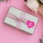 ホットピンクのビジネスロゴハート ハートシール