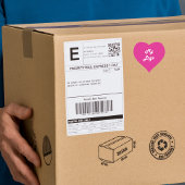 ホットピンクのビジネスロゴハート ハートシール