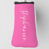 ホットピンクのファッショントレンド色 ゴルフヘッドカバー (回転90)