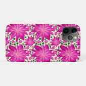 ホットピンクのフラワーのシームレスパターン Case-Mate iPhoneケース (裏面(横))