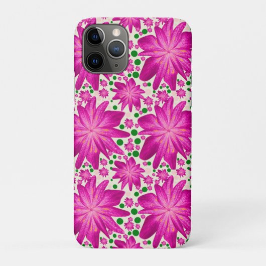 ホットピンクのフラワーのシームレスパターン Case-Mate iPhoneケース (裏)