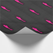 ホットピンクのヘリコプター ラッピングペーパー (角)