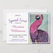 ホットピンクのペアカーパーティーイベント招待状 招待状 (正面)