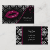 ホットピンクのメイクアップアーティストの名刺 名刺 (正面/裏面)