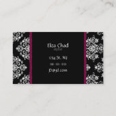 ホットピンクのメイクアップアーティストの名刺 名刺 (裏面)