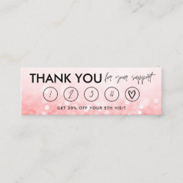 ホットピンクのメイクアップ感謝していヘアロイヤリティカード スキニー名刺