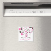 ホットピンクのメイソンジャース&フラワーデイトマグネットを保存 マグネット (インサイチュ (食洗機))