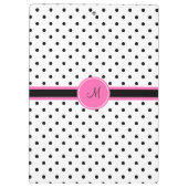 ホットピンクのモノクロ水玉模様 クリップボード (裏面)