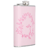 ホットピンクのモノグラムガールの花嫁おとぎ会 フラスク (右)