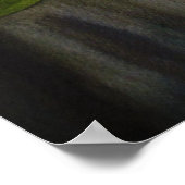 ホットピンクのユリの花の水ポップ・アートの色のアー絵画ト ポスター (角)